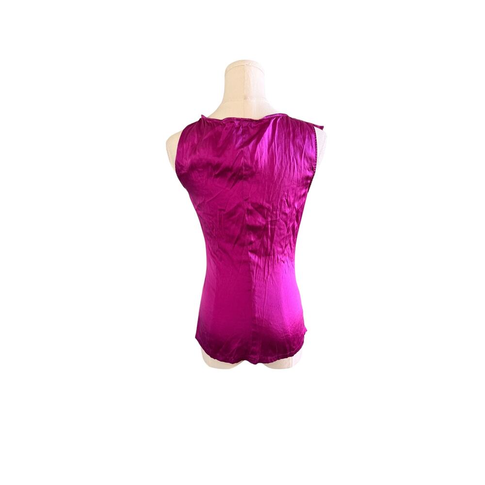 Cache Silk Blend Ruffle Top y2k - Picture 2 of 3